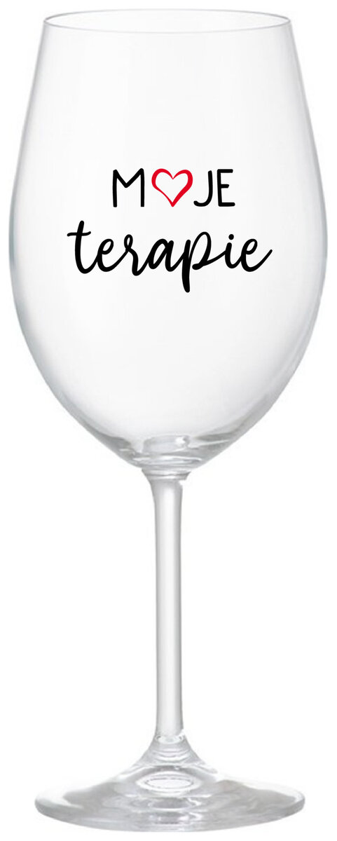 MOJE TERAPIE - čirá sklenička na víno 350 ml