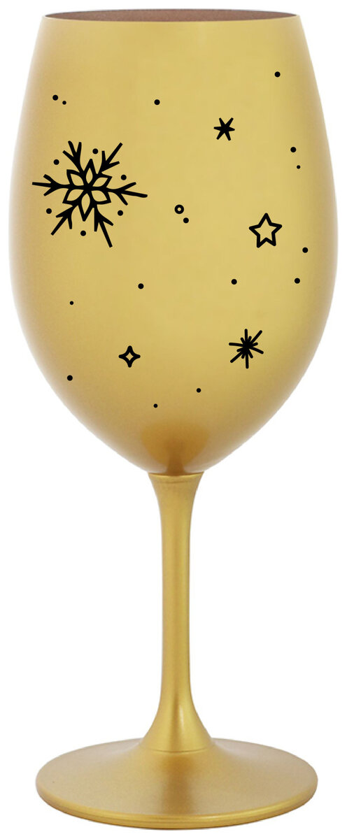 ZIMĚNKA - zlatá sklenička na víno 350 ml