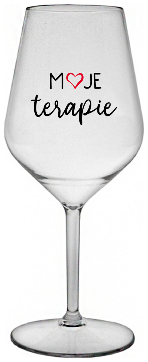 MOJE TERAPIE - čirá nerozbitná sklenička na víno 470 ml