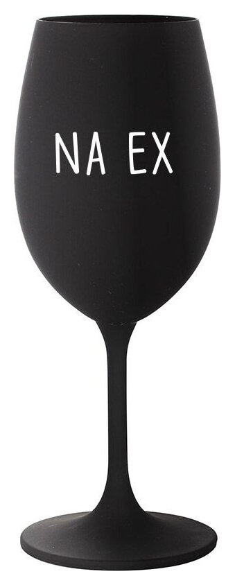 NA EX - černá sklenička na víno 350 ml