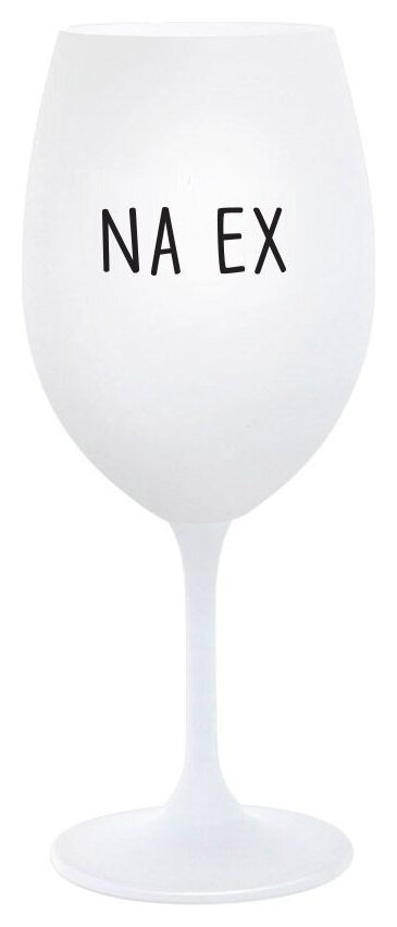 NA EX - bílá sklenička na víno 350 ml