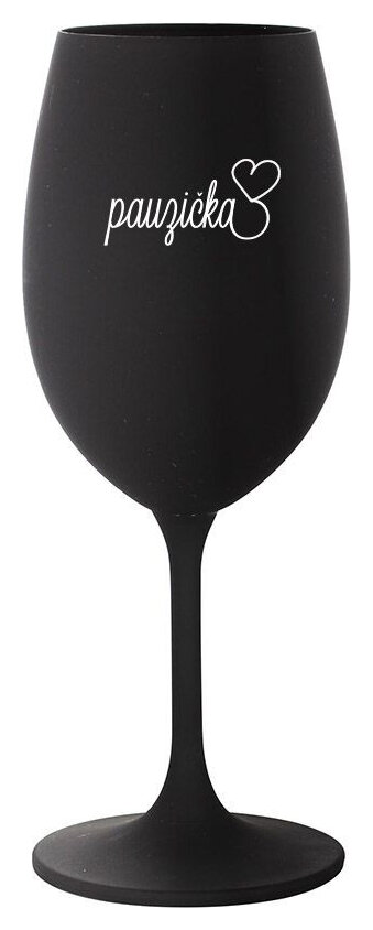 PAUZIČKA - černá sklenička na víno 350 ml