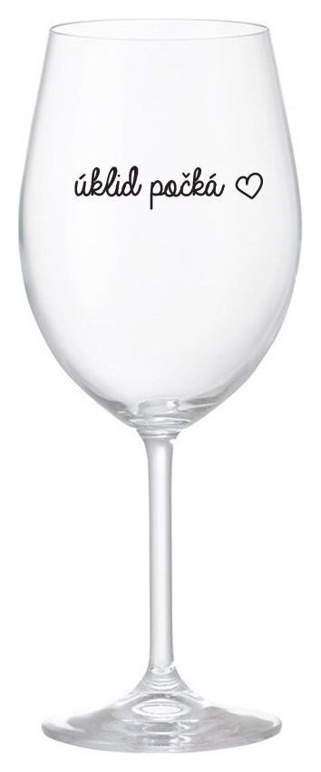 ÚKLID POČKÁ - čirá sklenička na víno 350 ml