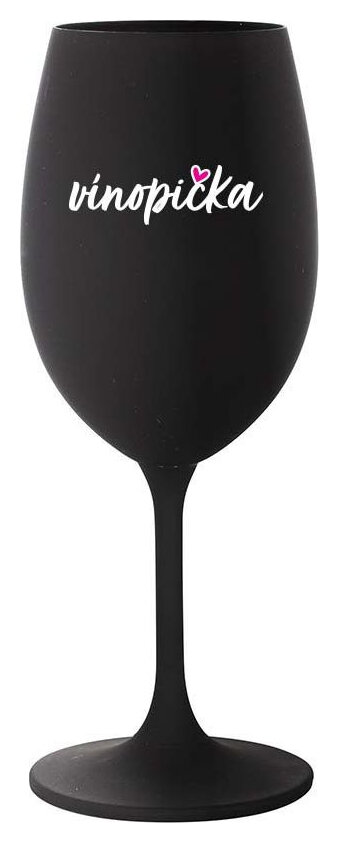 VÍNOPIČKA - černá sklenička na víno 350 ml