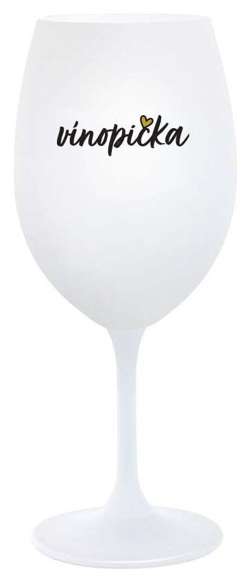 VÍNOPIČKA - bílá sklenička na víno 350 ml