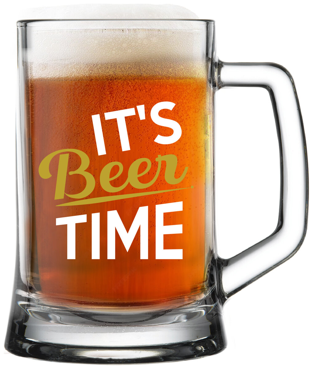 IT'S BEER TIME - pivní sklenička 0,5 l