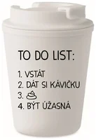 TO DO LIST:  BÝT ÚŽASNÁ v bílé barvě