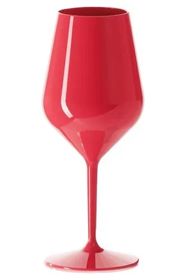 Čirá nerozbitná plastová sklenička na víno 470 ml