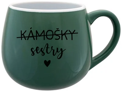 KÁMOŠKY SESTRY - zelený keramický hrníček 300 ml