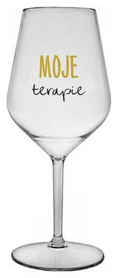 MOJE TERAPIE - čirá nerozbitná sklenička na víno 470 ml