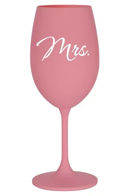 MRS. - bordo sklenička na víno s potiskem 350 ml