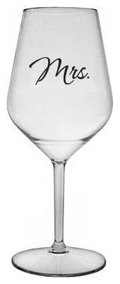 MRS. - čirá nerozbitná sklenička na víno 470 ml