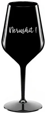 NERUSHIT! - černá nerozbitná sklenička na víno 470 ml