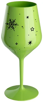 ZIMĚNKA - zelená nerozbitná sklenička na víno 470 ml