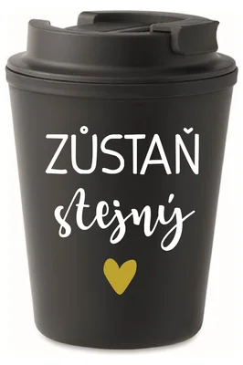 ZŮSTAŇ STEJNÝ - bílý termohrnek 475 ml