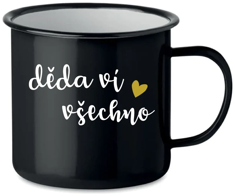 DĚDA VÍ VŠECHNO - černý plecháček 350 ml