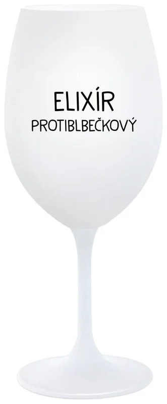 ELIXÍR PROTIBLBEČKOVÝ - bílá  sklenička na víno 350 ml