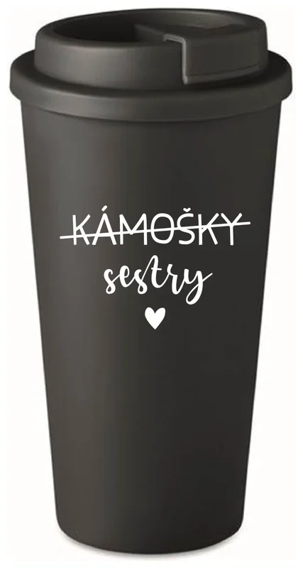 KÁMOŠKY SESTRY - černý termohrnek 475 ml