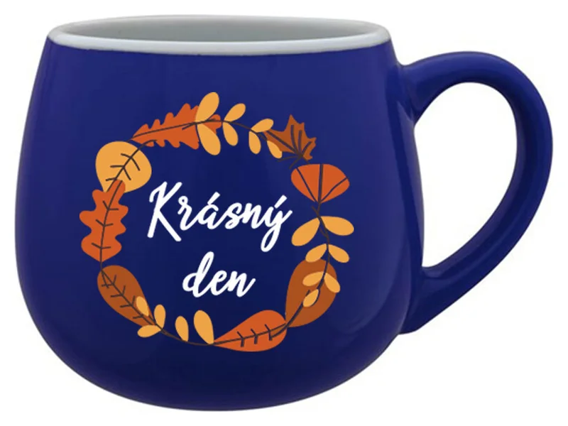 KRÁSNÝ DEN (PODZIM) - modrý keramický hrníček 300 ml