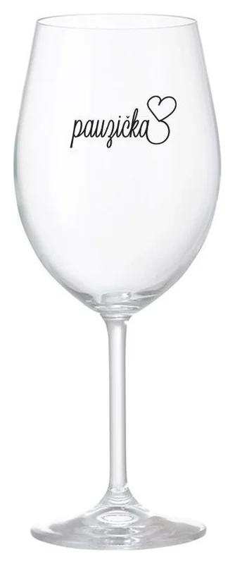 PAUZIČKA - čirá sklenička na víno 350 ml