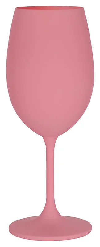 Růžová sklenička na víno 350 ml