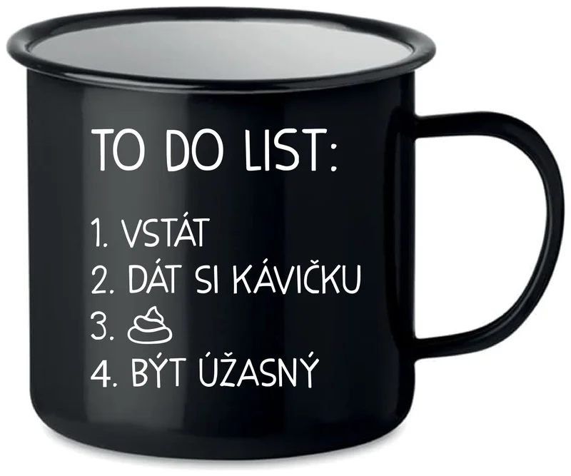 TO DO LIST:  BÝT ÚŽASNÝ - černý plecháček 350 ml