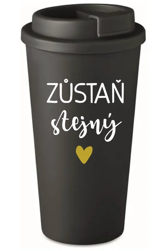 ZŮSTAŇ STEJNÝ - bílý termohrnek 475 ml